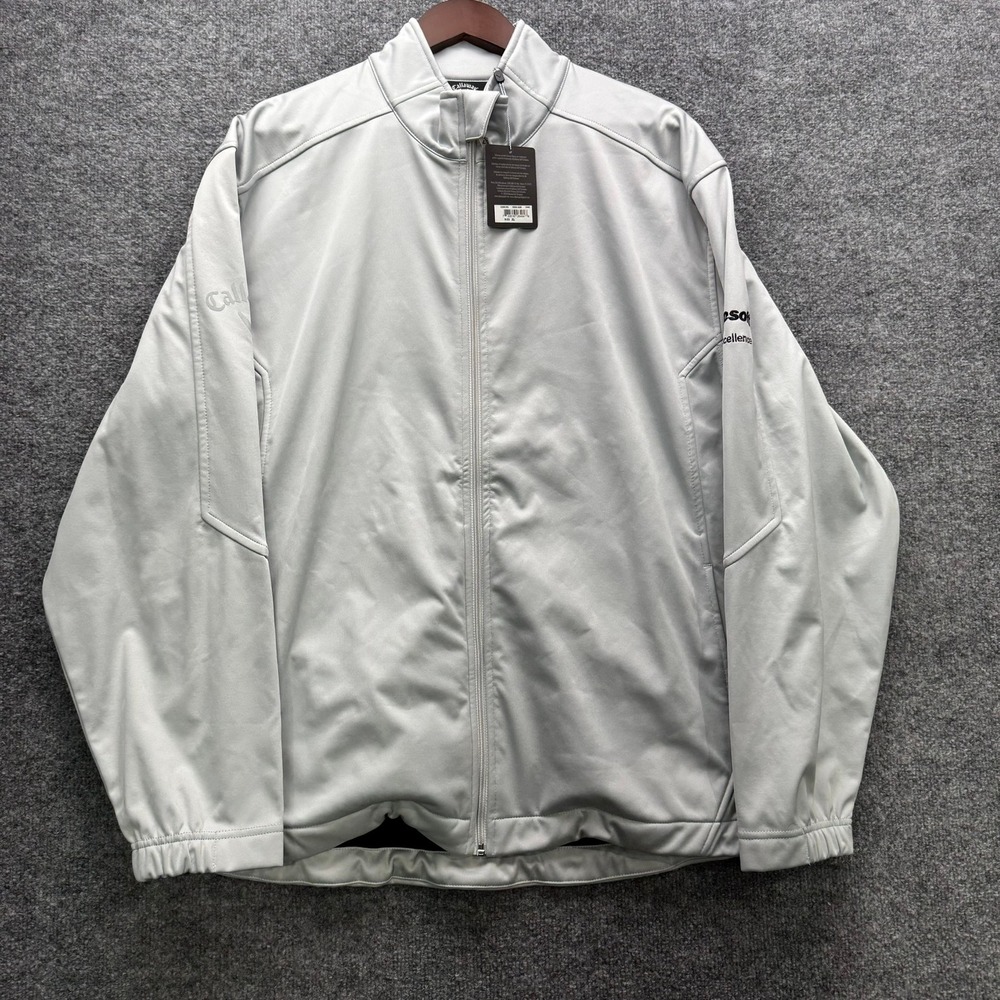 Callaway Golf Jacket Men's XL Gray Full Zip Fleece Microsoft Sales Excellence